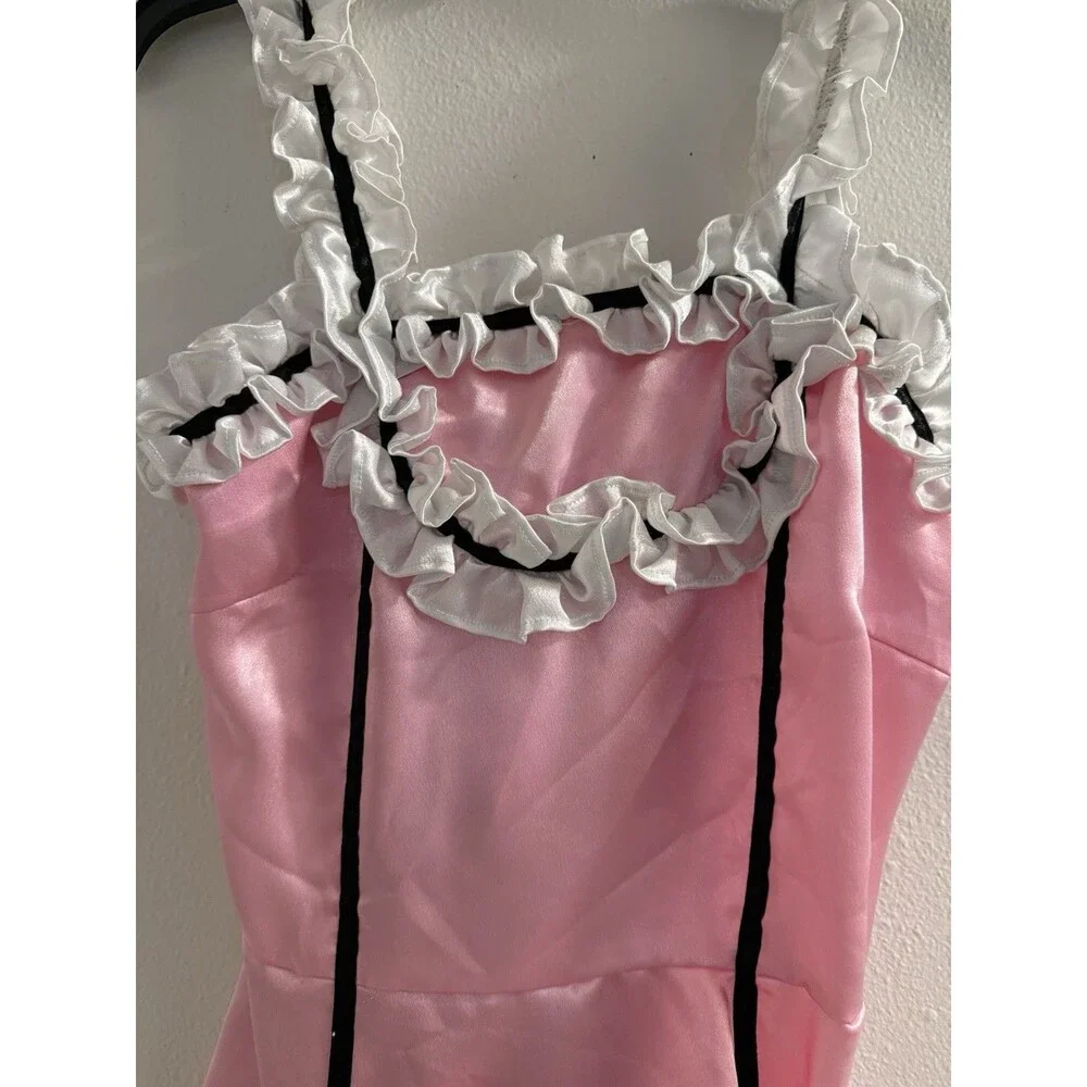 Victorian Maid Costume with Accessories Sz L 15” Across Halloween Dress Up